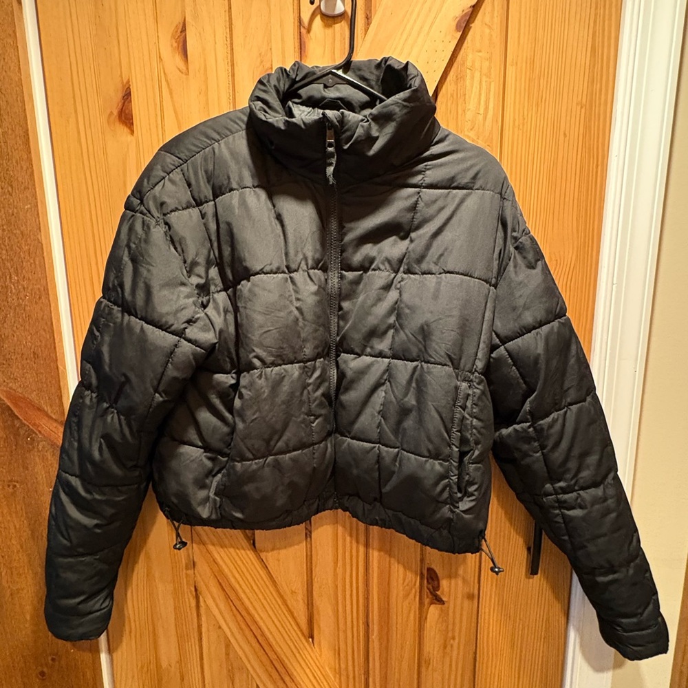 Aeropostale Remixed Down Black Puffer Jacket Size Large